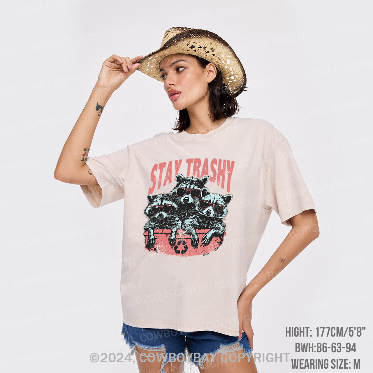 Raccoon Stay Trashy Garment-dye Tees