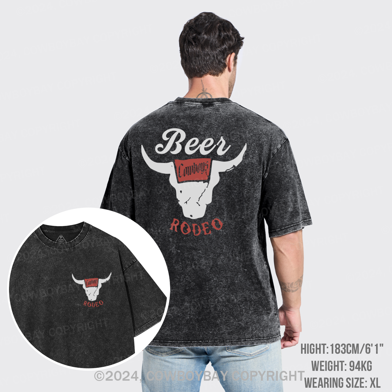 Retro Beer Rodeo Inspired Garment-dye Tees