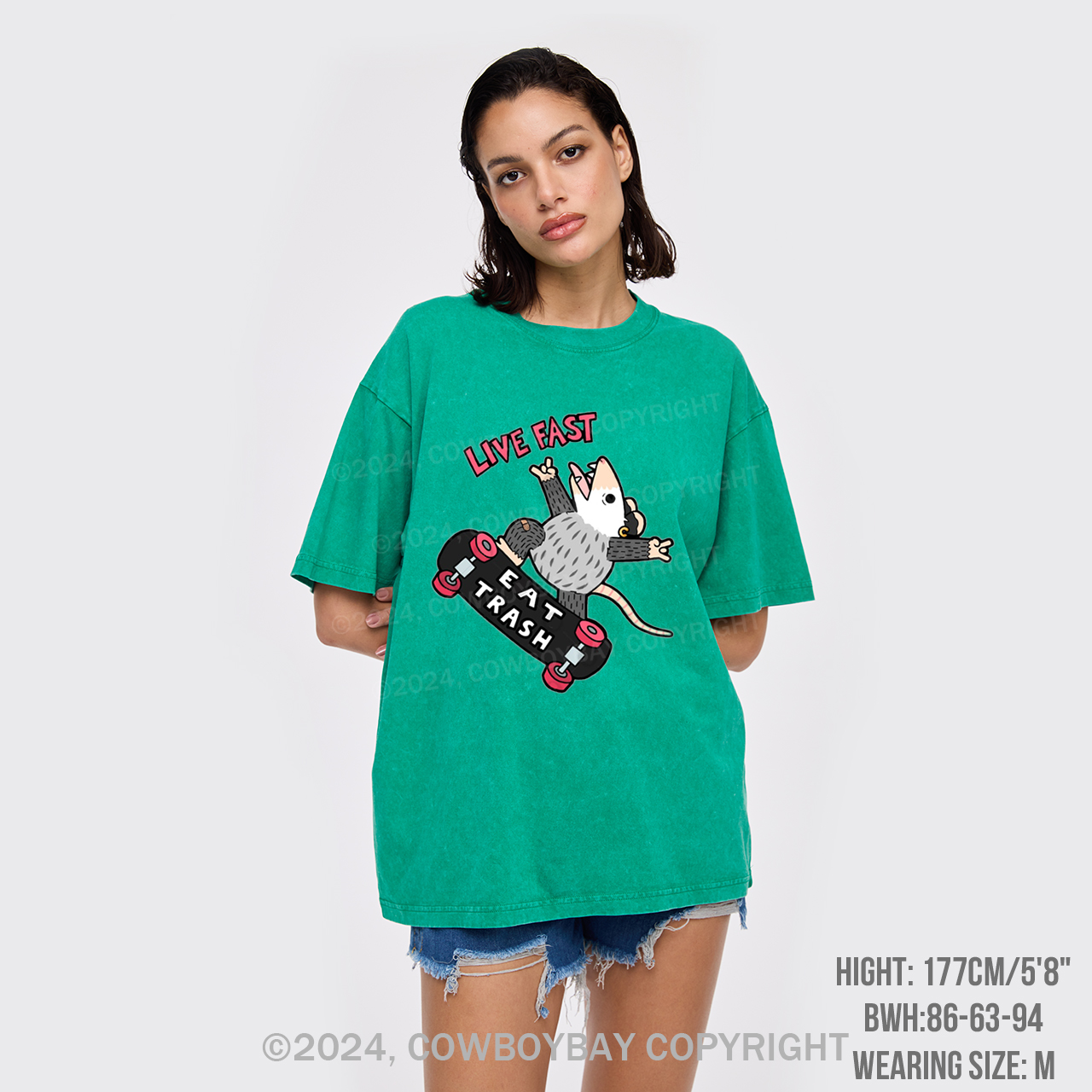 Live Fast Eat Trash Garment-dye Tees