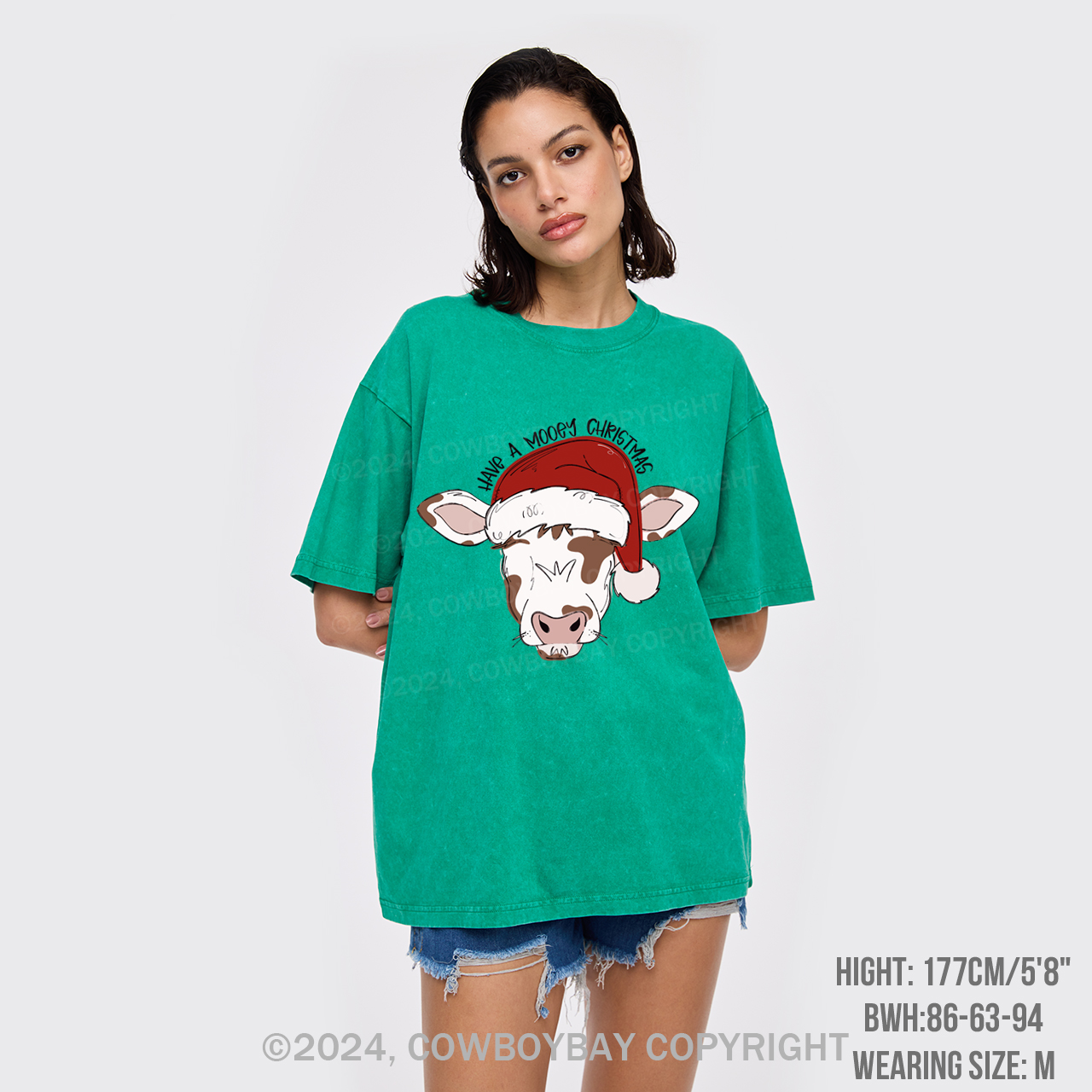 Mooey Christmas Boy Garment-dye Tees