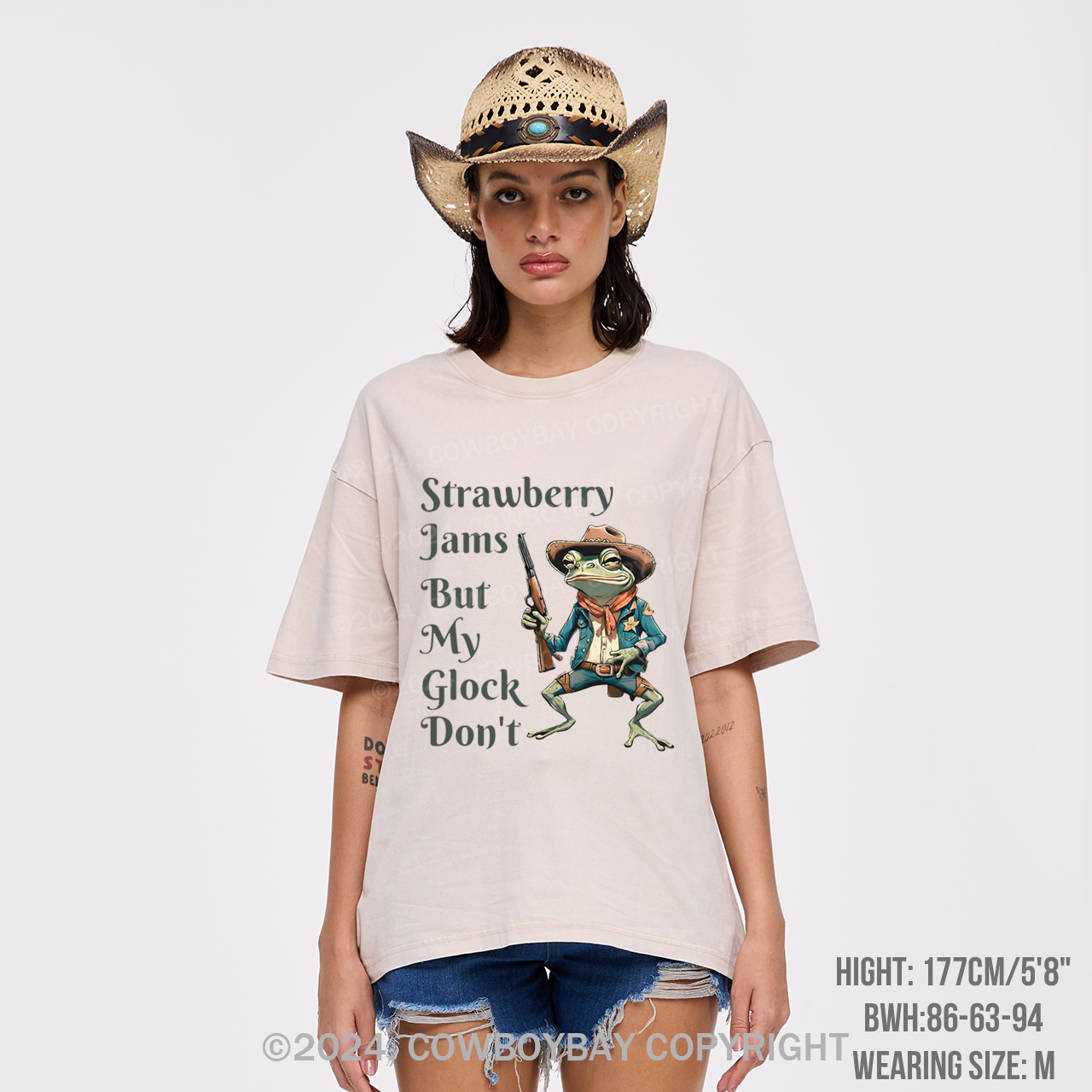 Strawberry Jams But My Glock Don't Garment-dye Tees