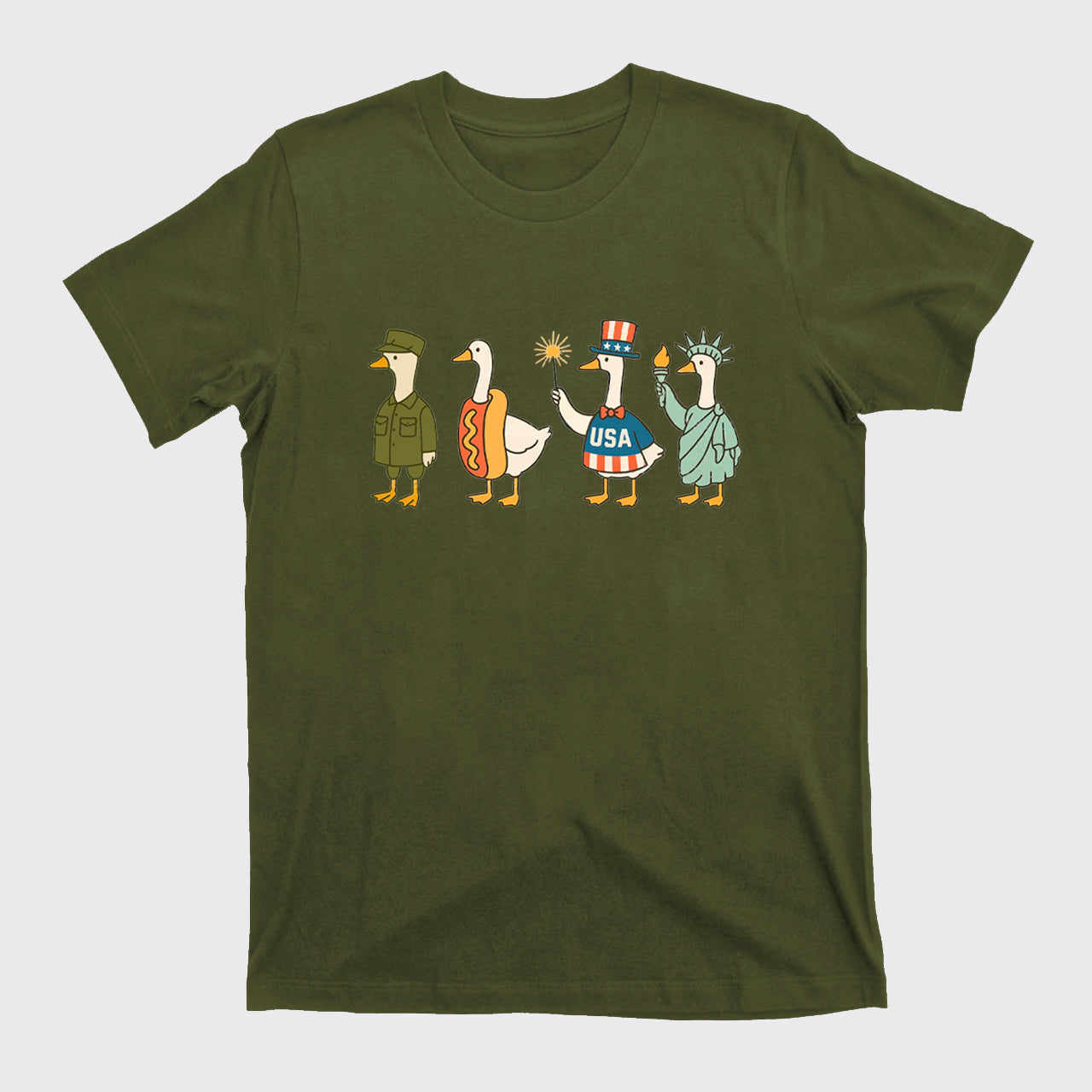 4th Of July-Patriotic Goose T-Shirts