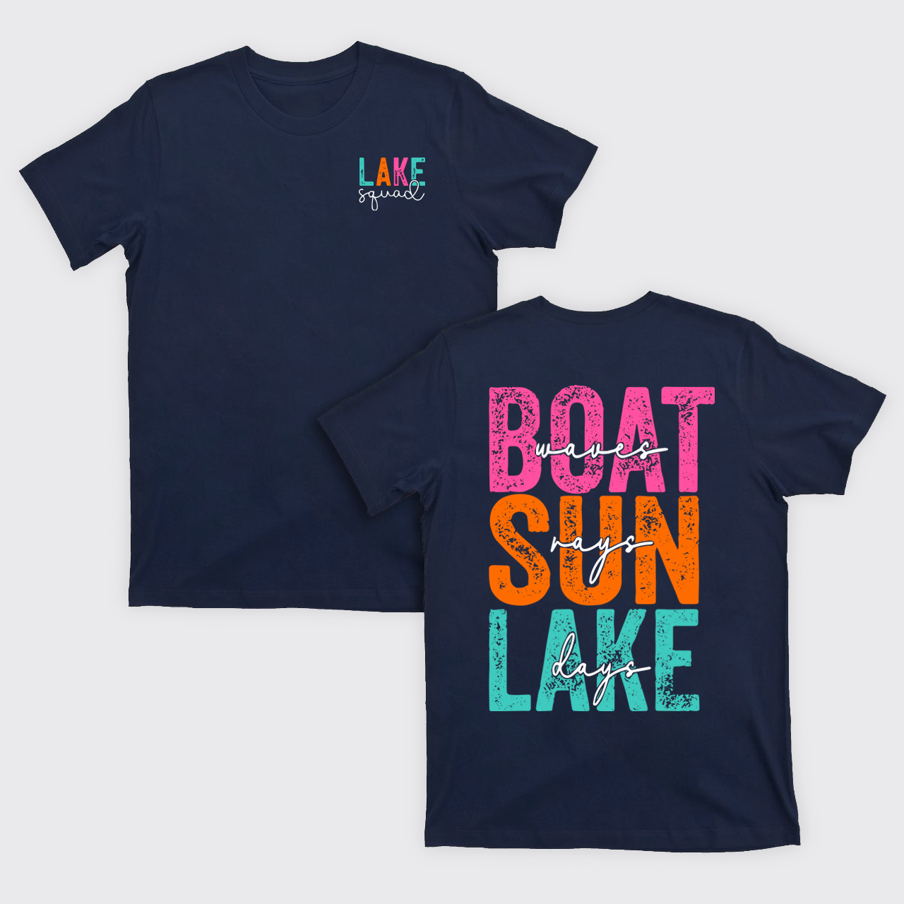 Hello Summer,Boat Waves Sun Rays Lake T-Shirts