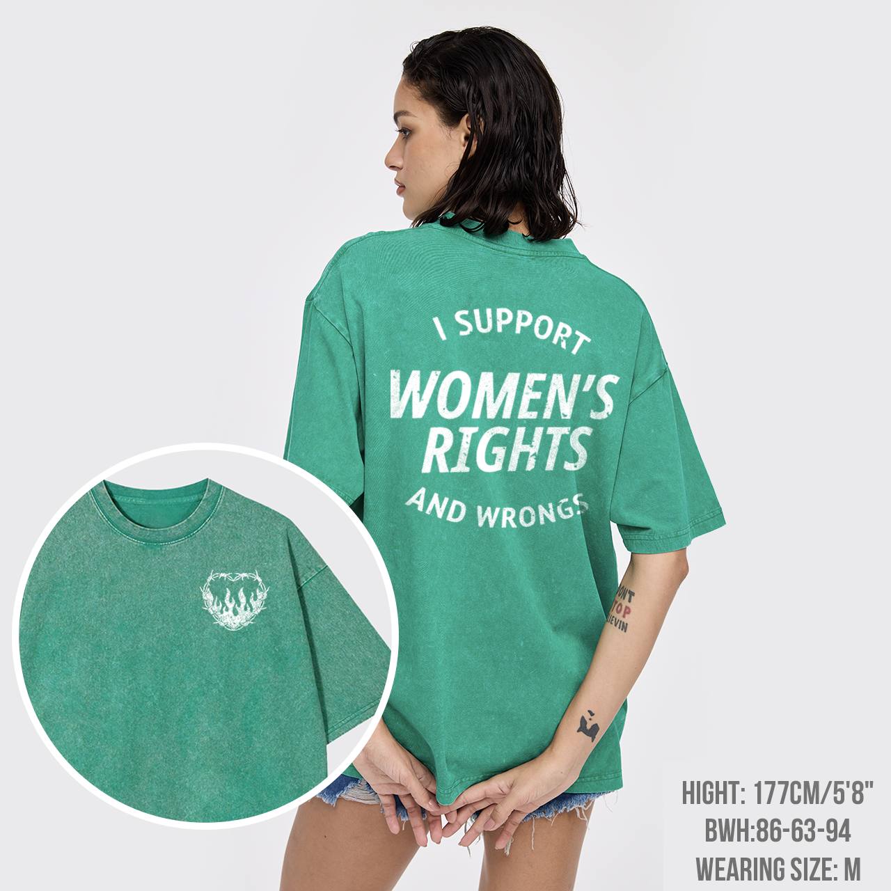 I Support Women's Rights And Wrongs Garment-dye Tees