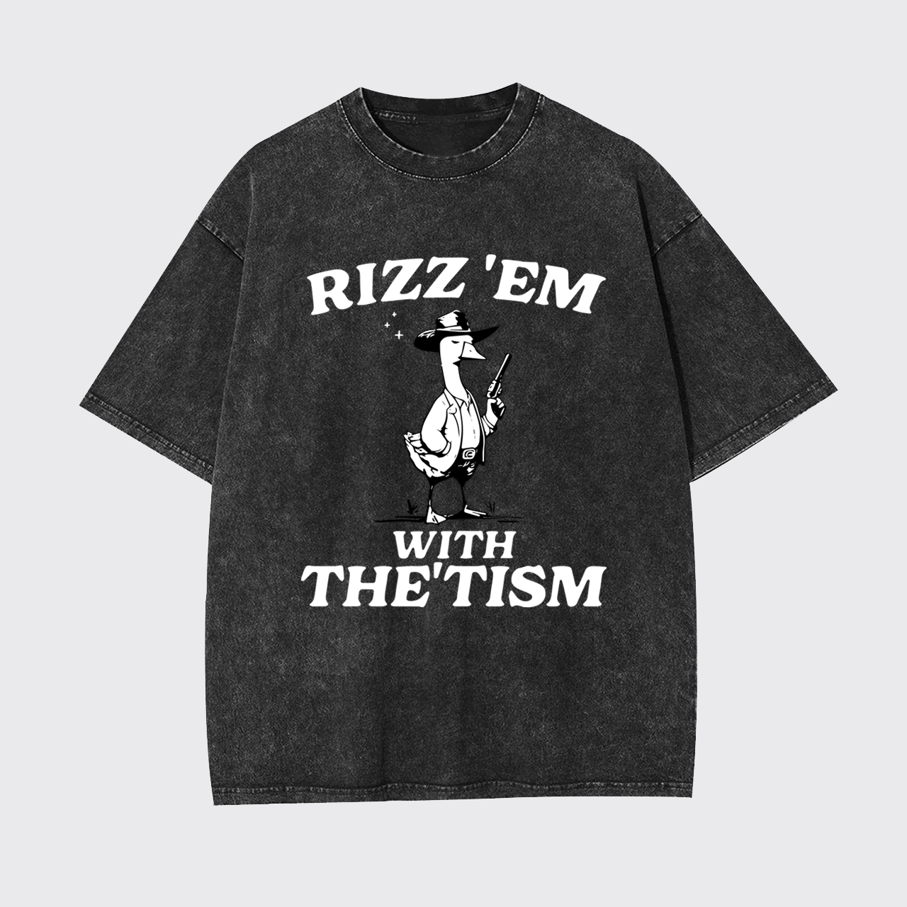 Funny Goose-Rizz 'Em With The 'Tism Garment-dye Tees