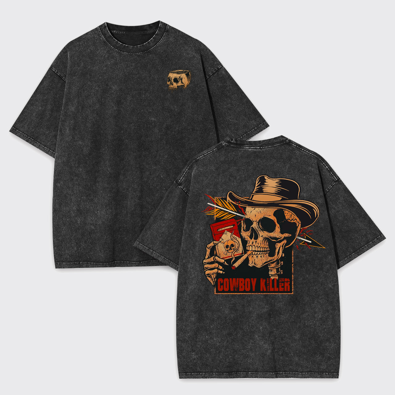 Skull Cowboy-Cowboy Killer Garment-dye Tees