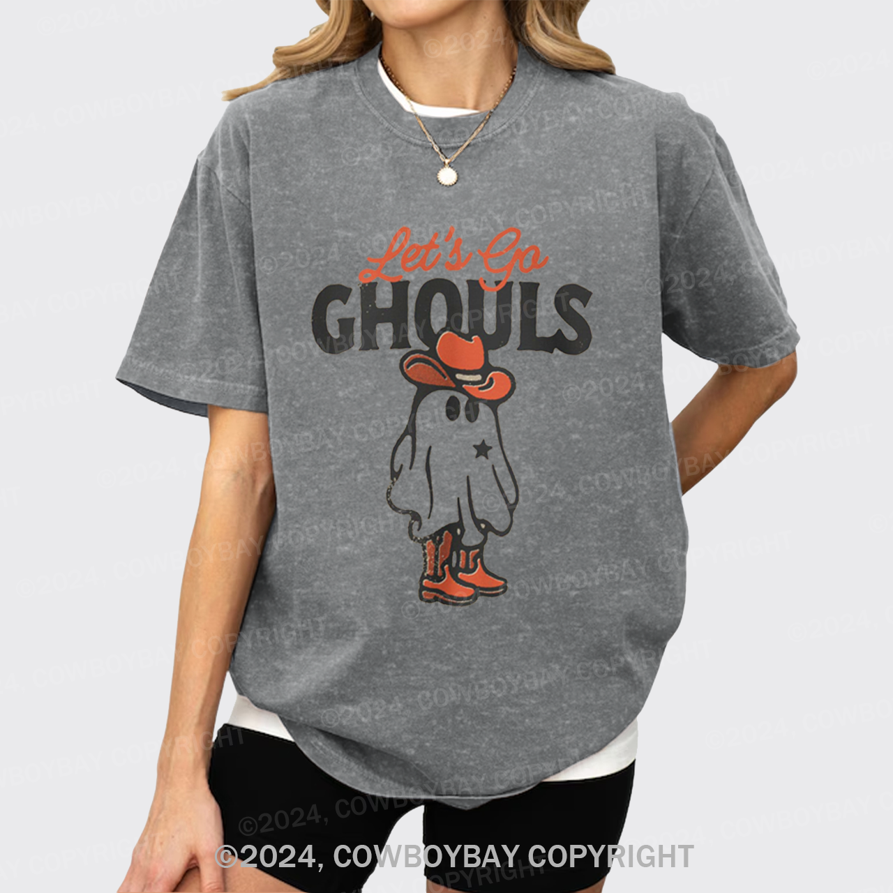 Let's Go Ghouls Crewneck Garment-dye Tees