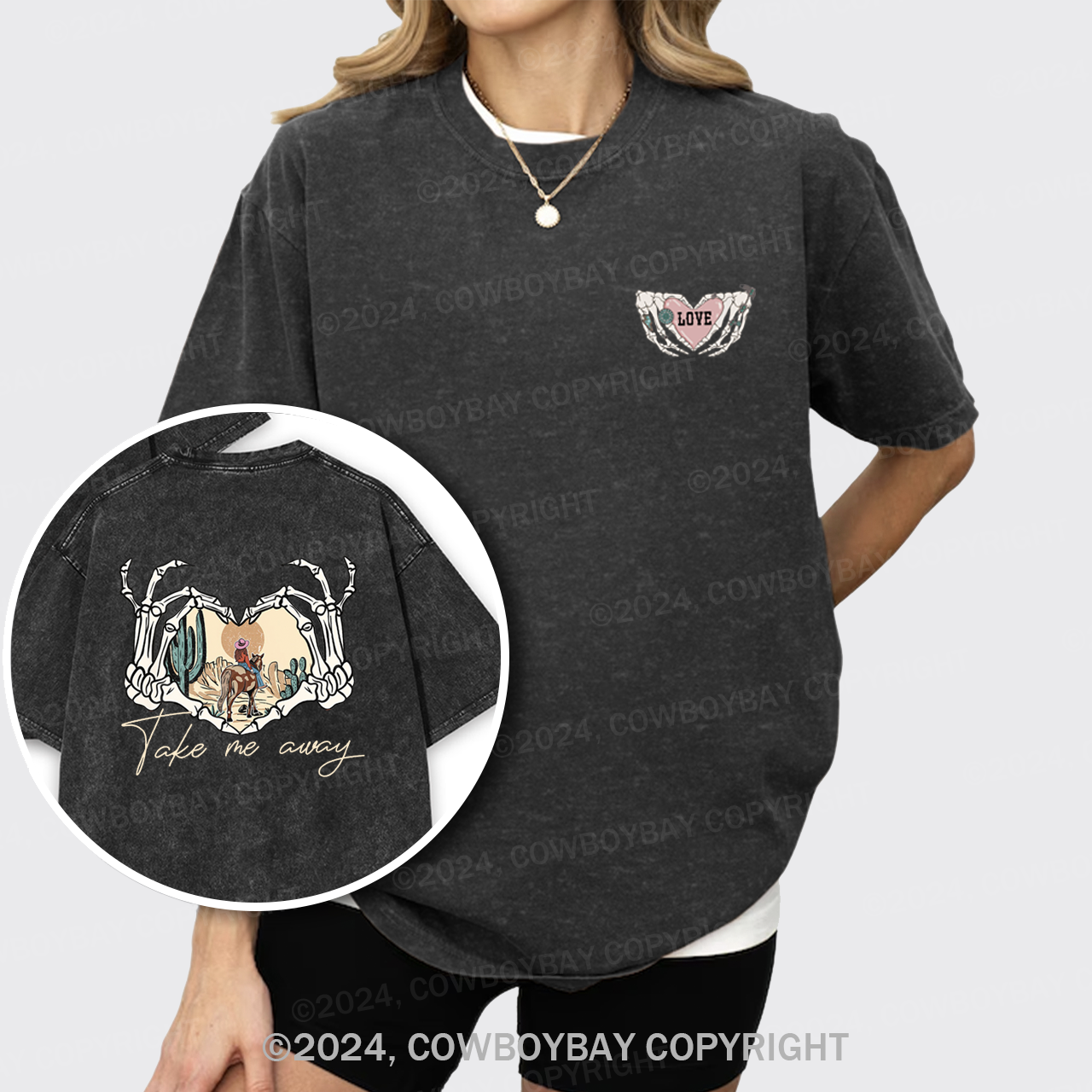 Take Me Away,Crewneck Garment-dye Tees