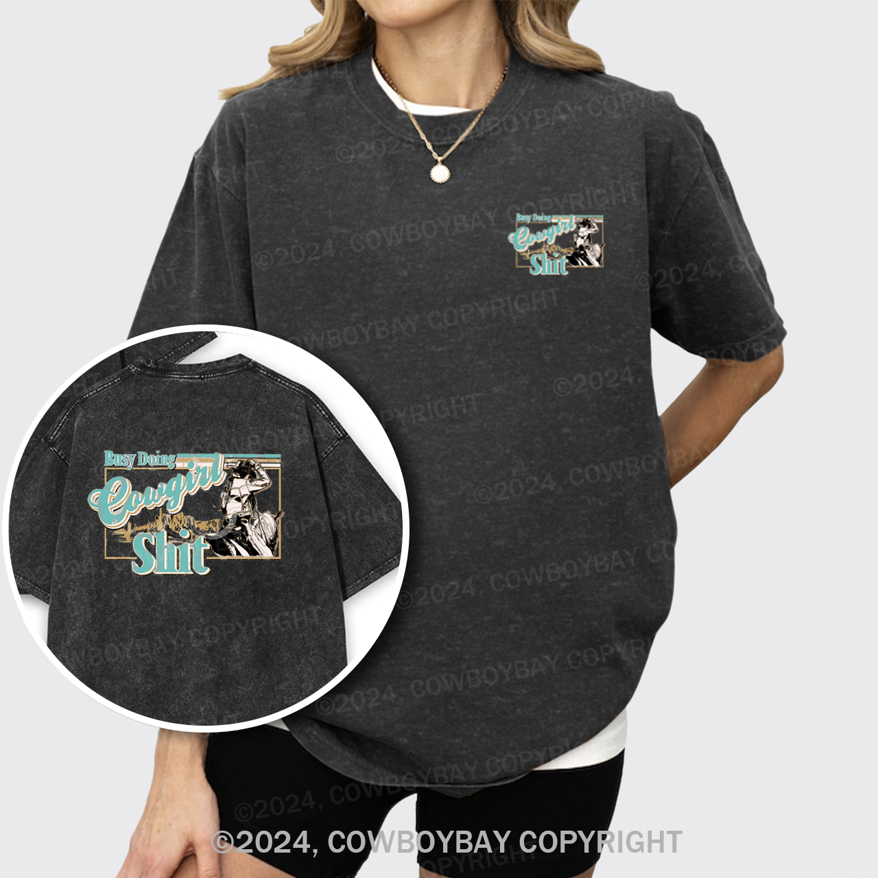 Busy Doing Cowgirl Shit Garment-dye Tees