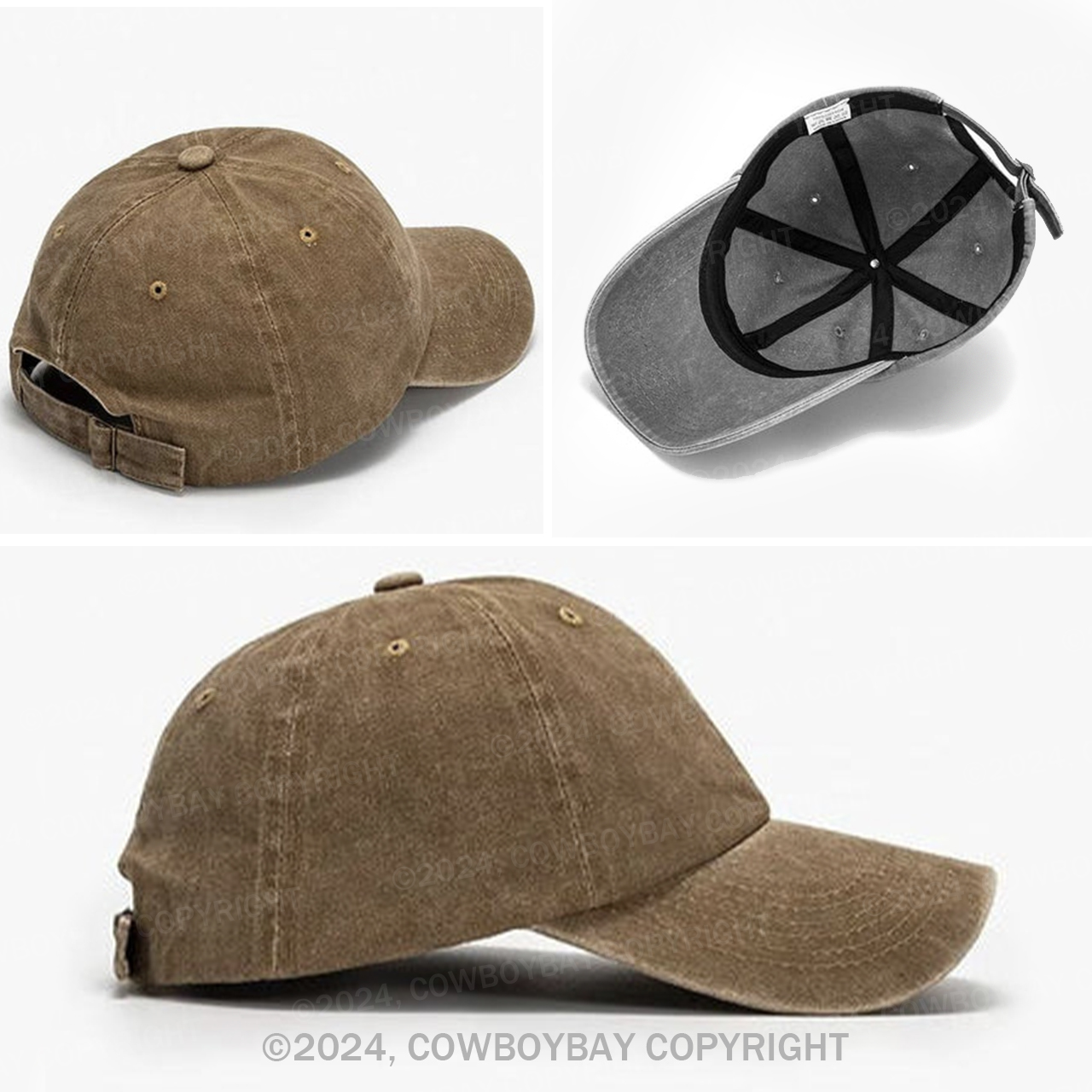 Goose Bump Embroidery Washed Hat