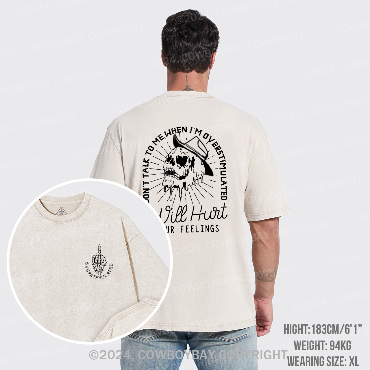 Don't Talk To Me When I'm Overstimulated Garment-dye Tees