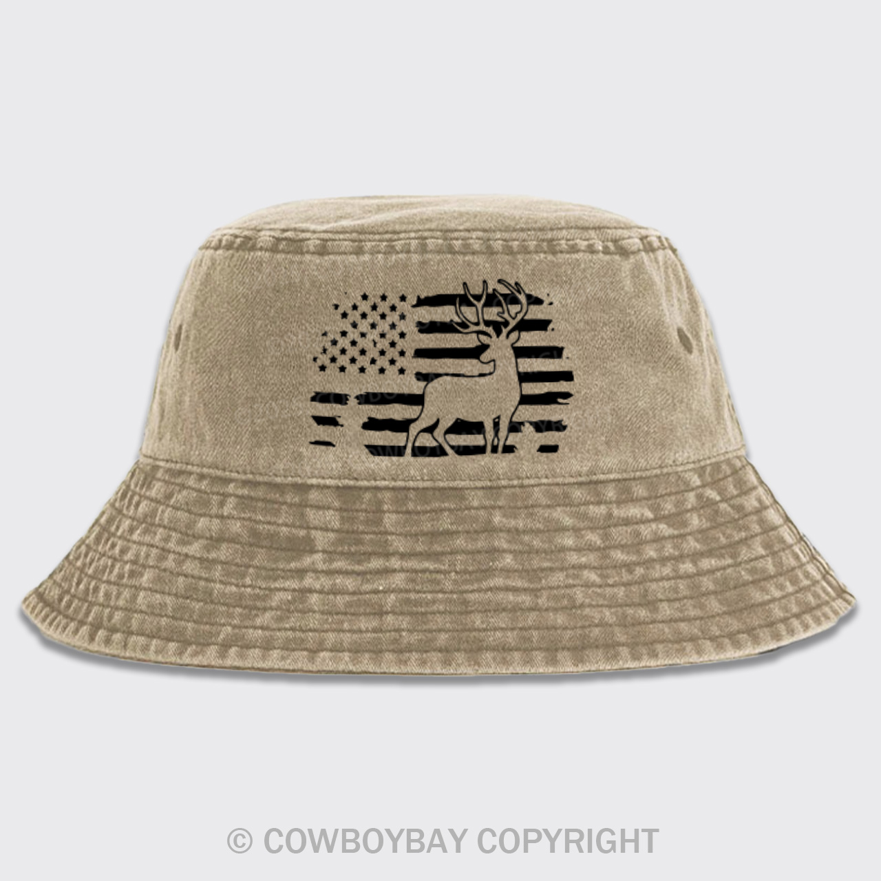 USA Flag Deer Bucket Hat
