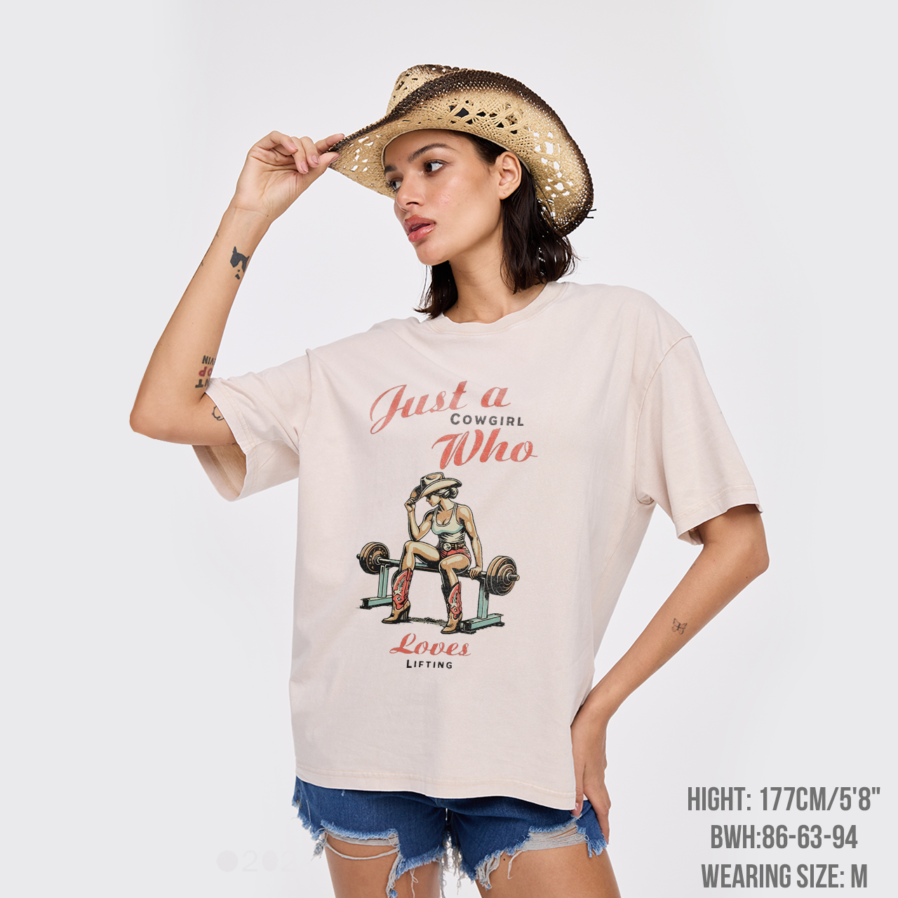 Just A Cowgirl Who Loves Lifting Garment-dye Tees