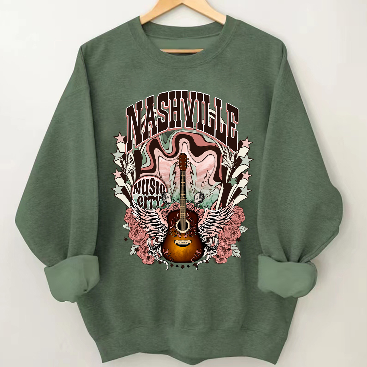Western Nasville Music City Country Cowboy Sweatshirt
