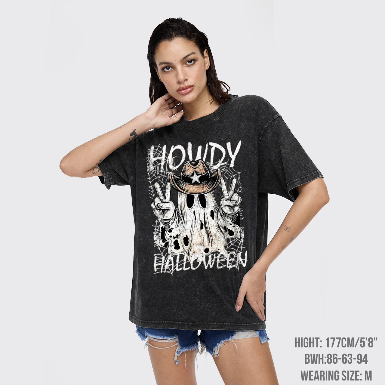 Howdy Halloween Spooky Cowboy Garment-dye Tees