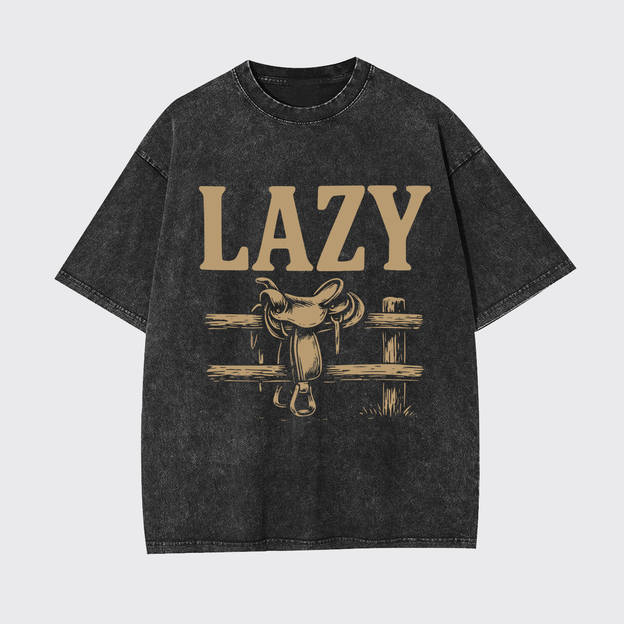 Lazy Cowboy Saddle Garment-dye Tees