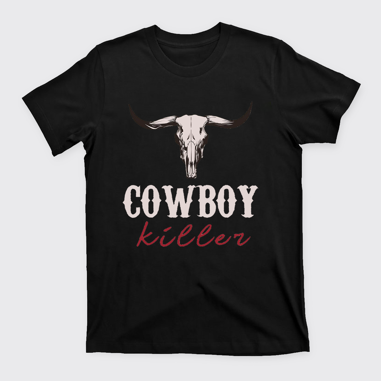 Boho Bull Skull Cowboy Killer T-Shirts