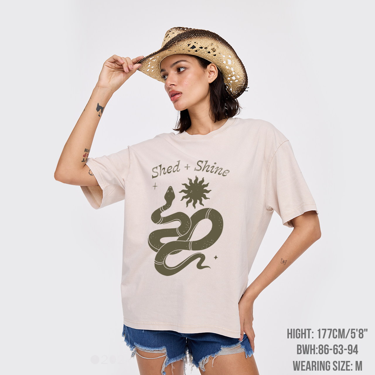 Snake Boho Garment-dye Tees