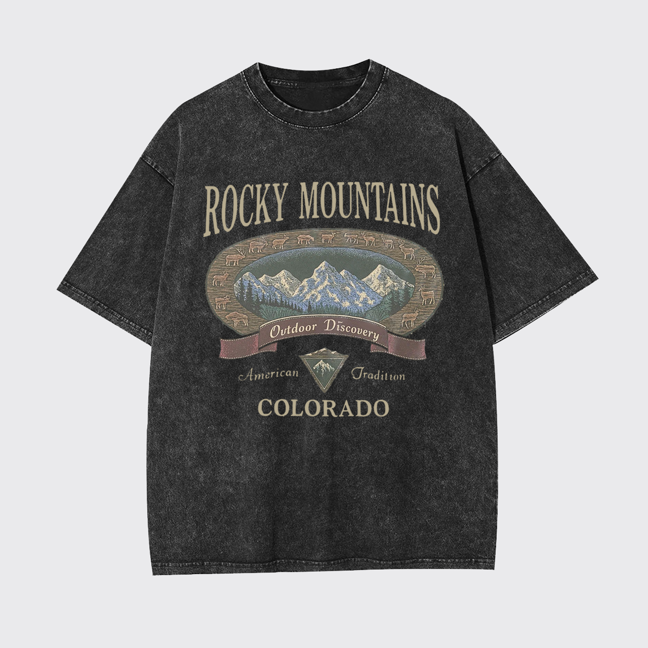 Vintage Rocky Mountains Garment-dye Tees