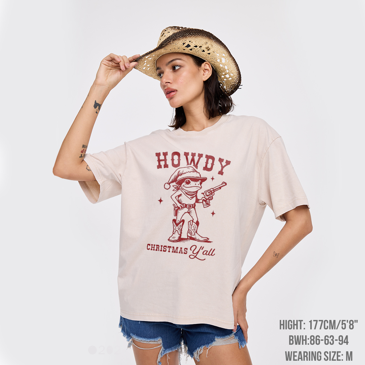 Howdy Christmas Y'all Garment-dye Tees