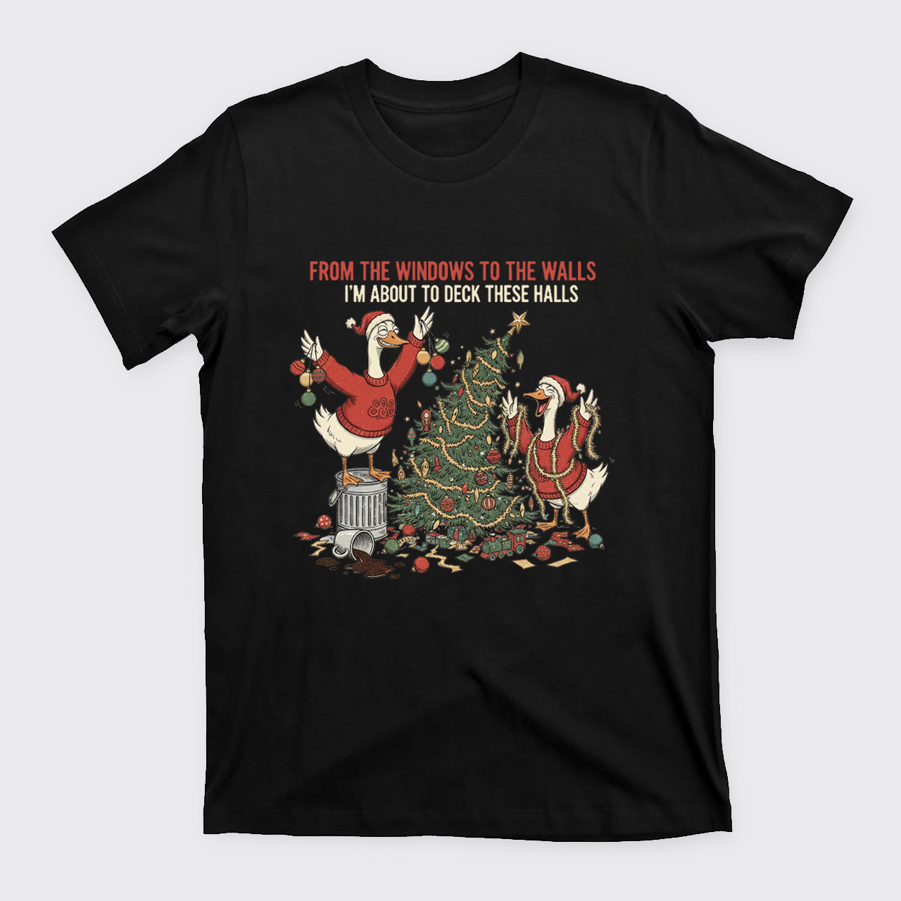 Funny Christmas Goose T-Shirts