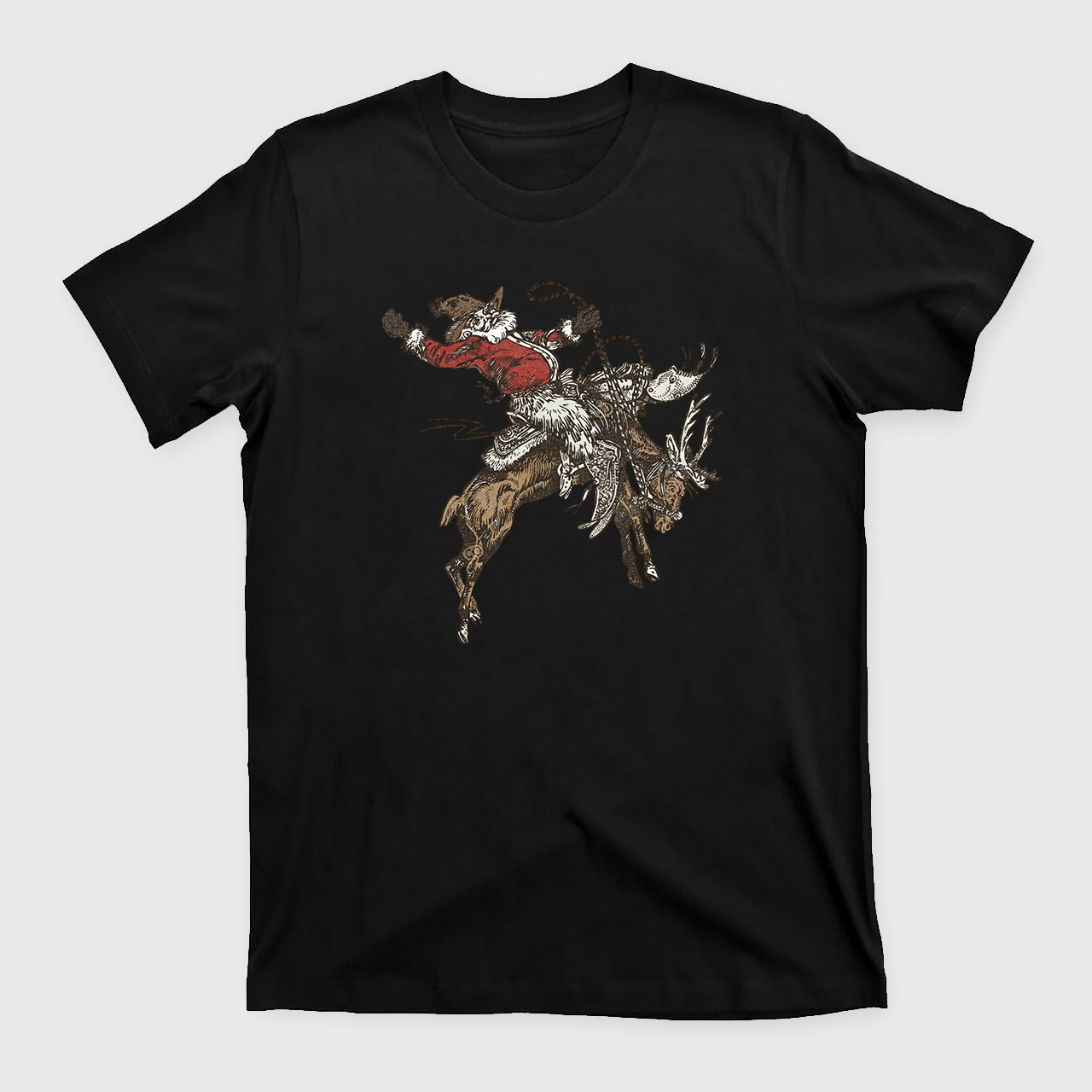 Cowboy Santa Jingle Horse Reindeer T-Shirts