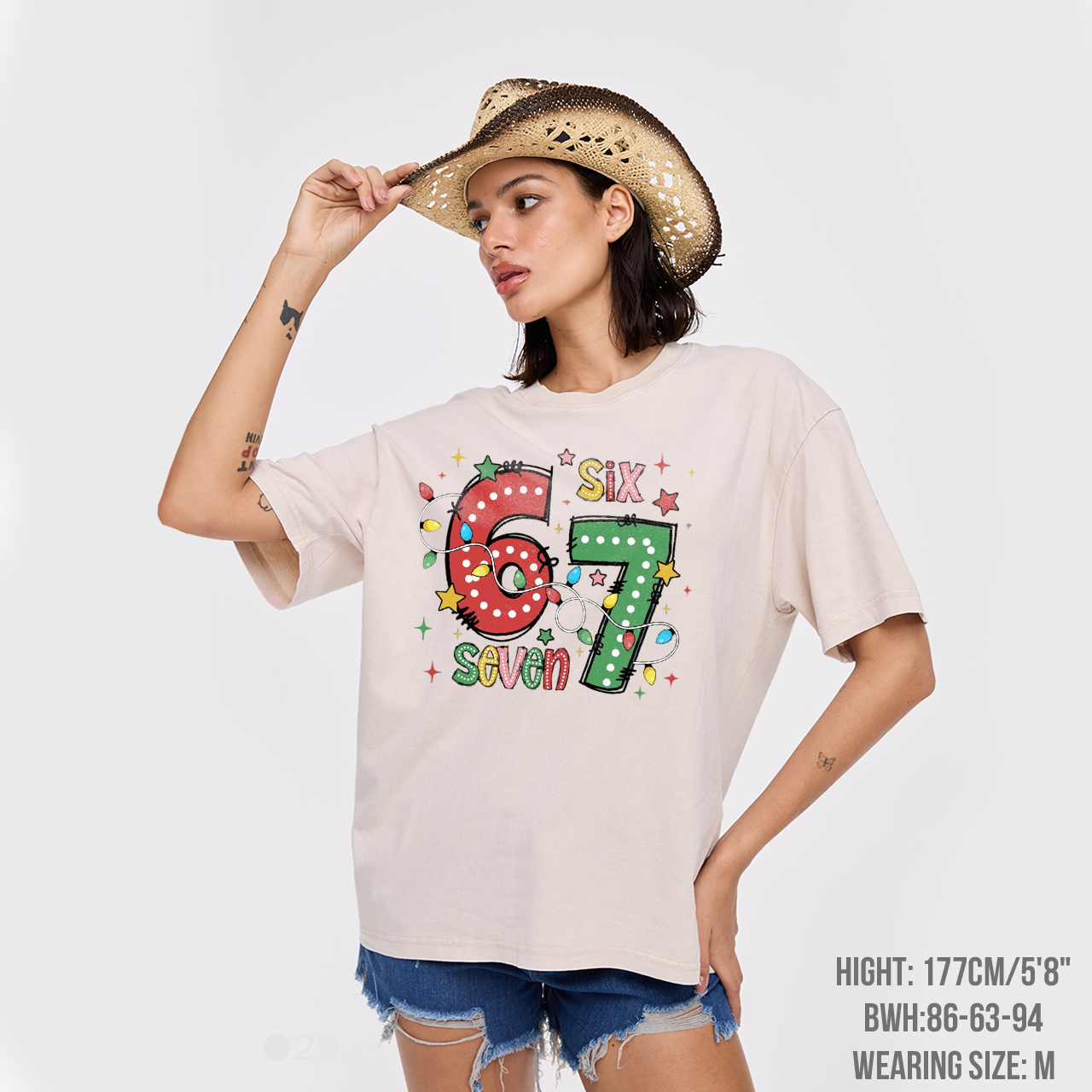 Funny Six Seven Christmas Garment-dye Tees