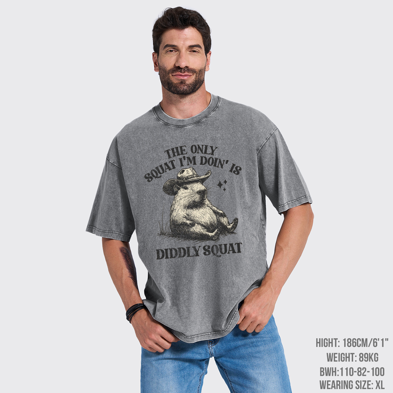 The Only Squat I’m Doin’ Is Diddly Squat Garment-dye Tees