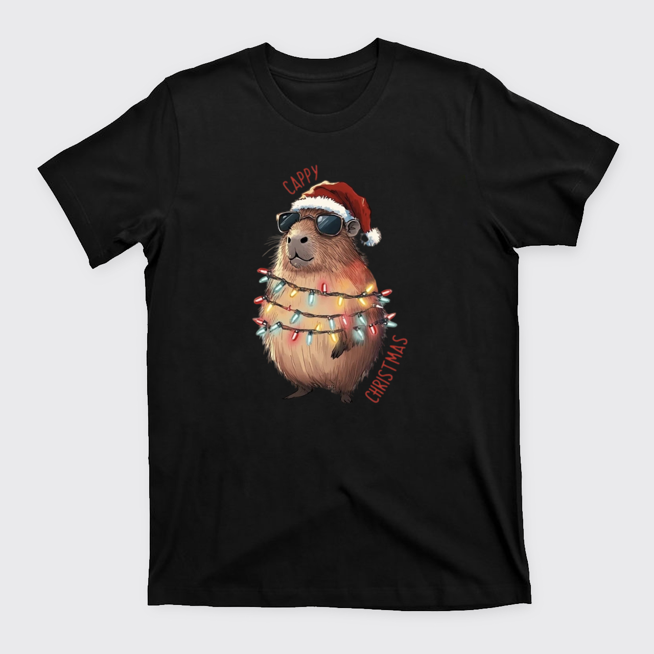 Cappy Christmas Lights T-Shirts