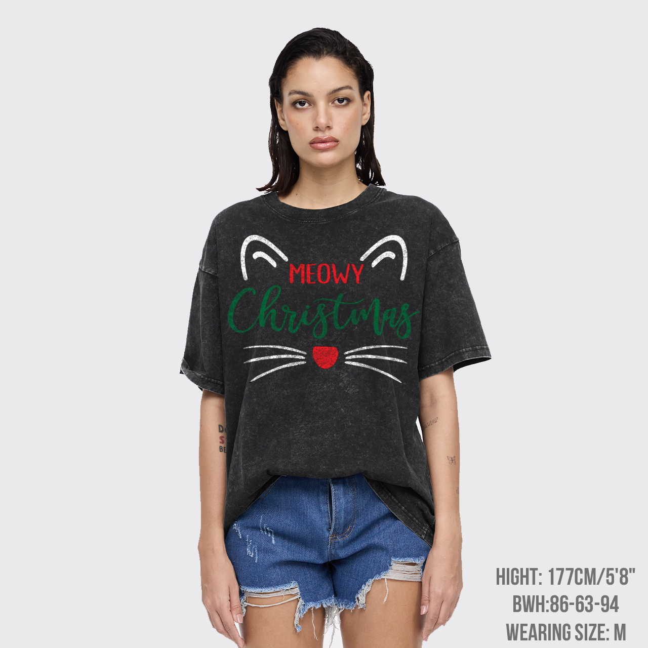 Meowy Christmas Garment-dye Tees