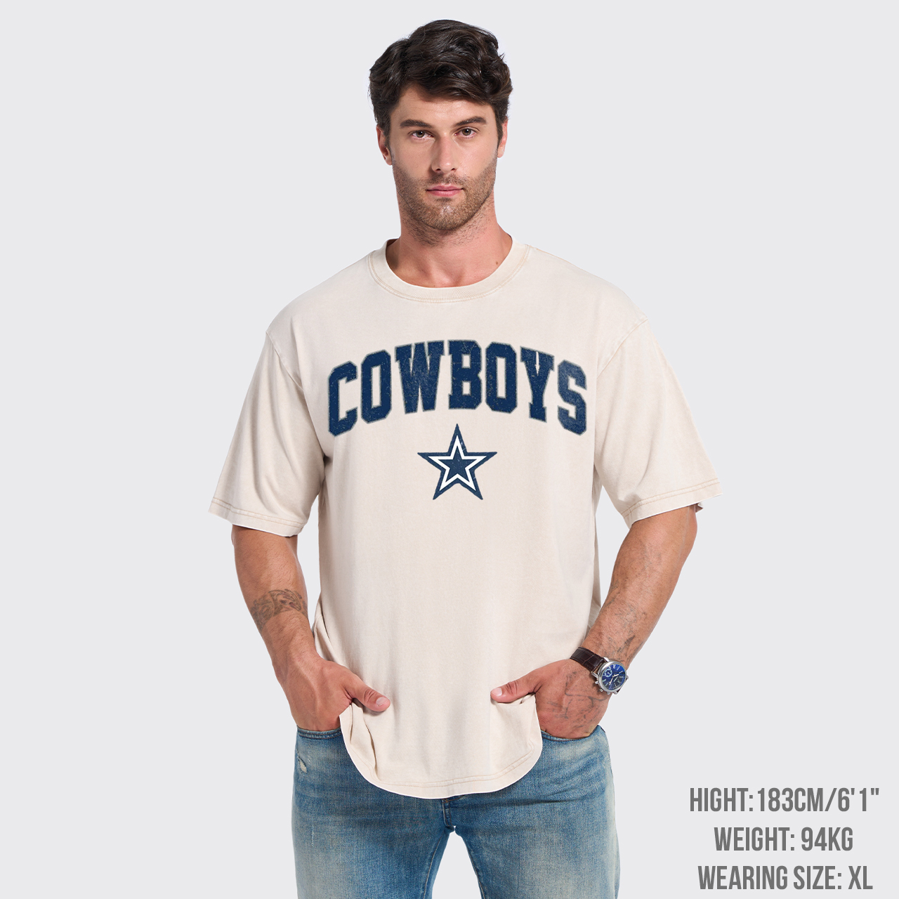 Retro Western Football Garment-dye Tees
