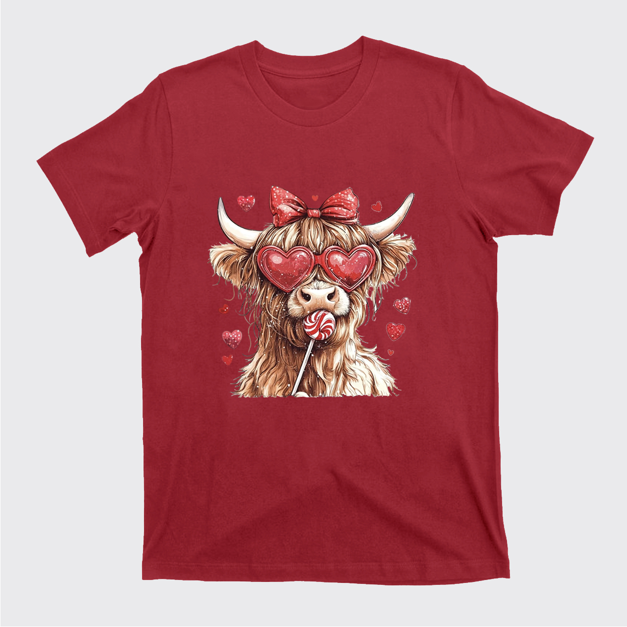 Highland Cow Valentine T-Shirts