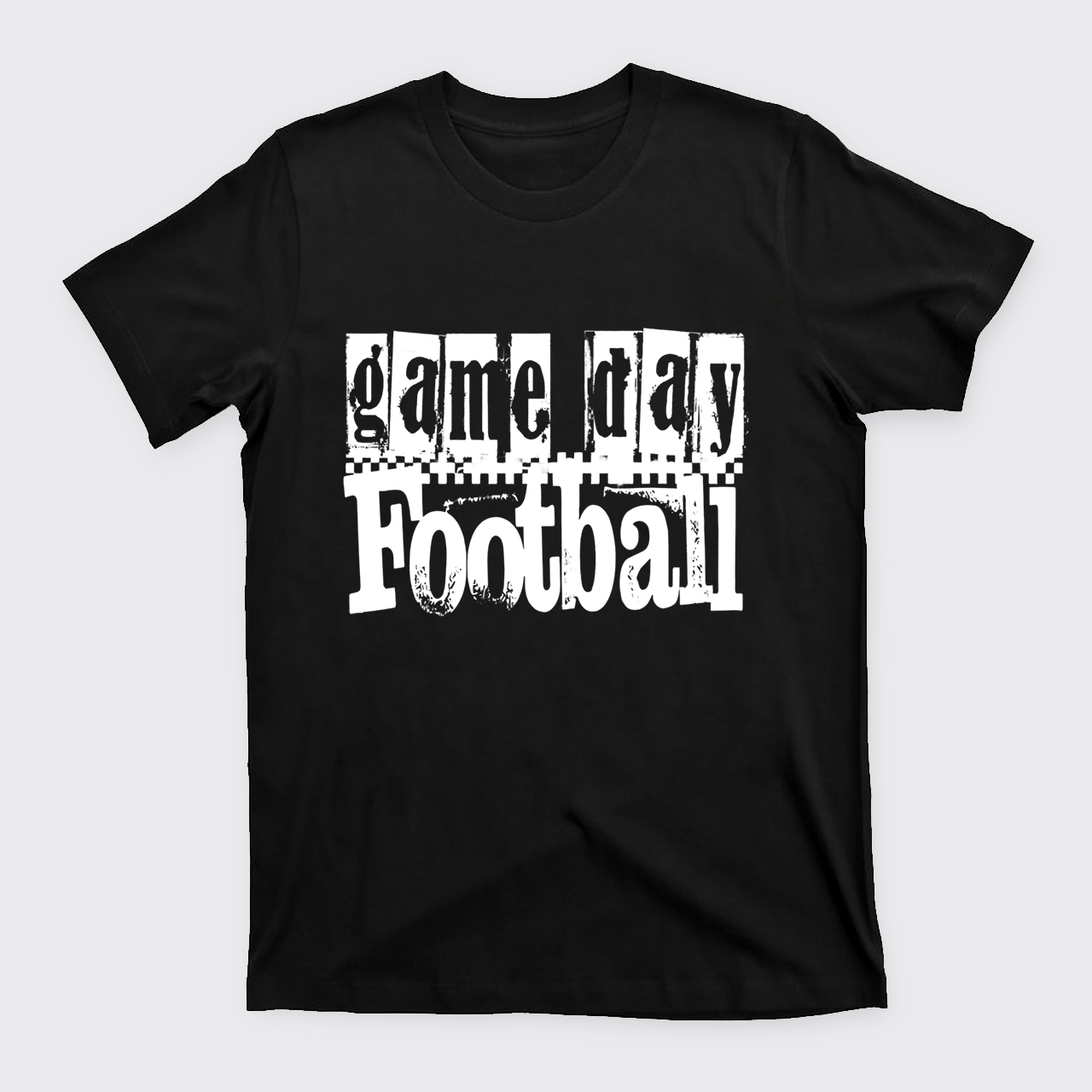 Game Day Football Retro Checkered T-Shirts