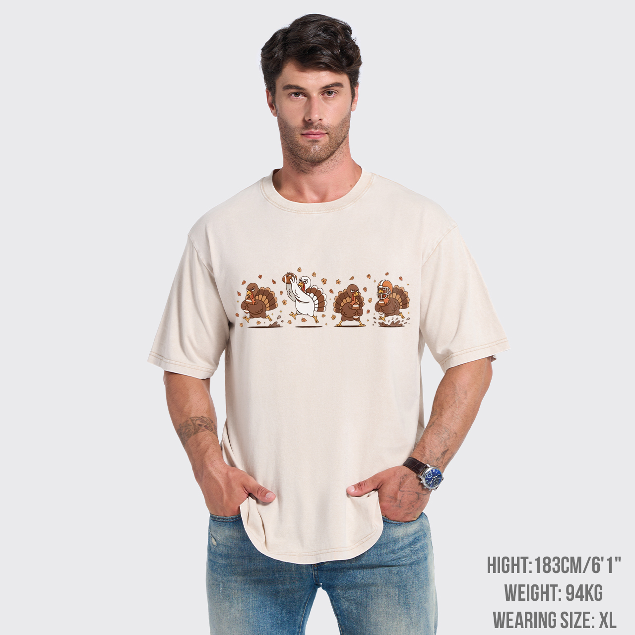 Football Turkey Garment-dye Tees