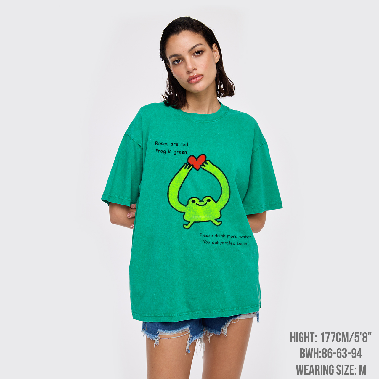 Roses Are Red Frog Is Green Garment-dye Tees