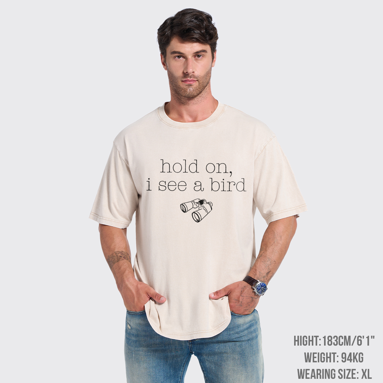 Hold On I See A Bird Garment-dye Tees