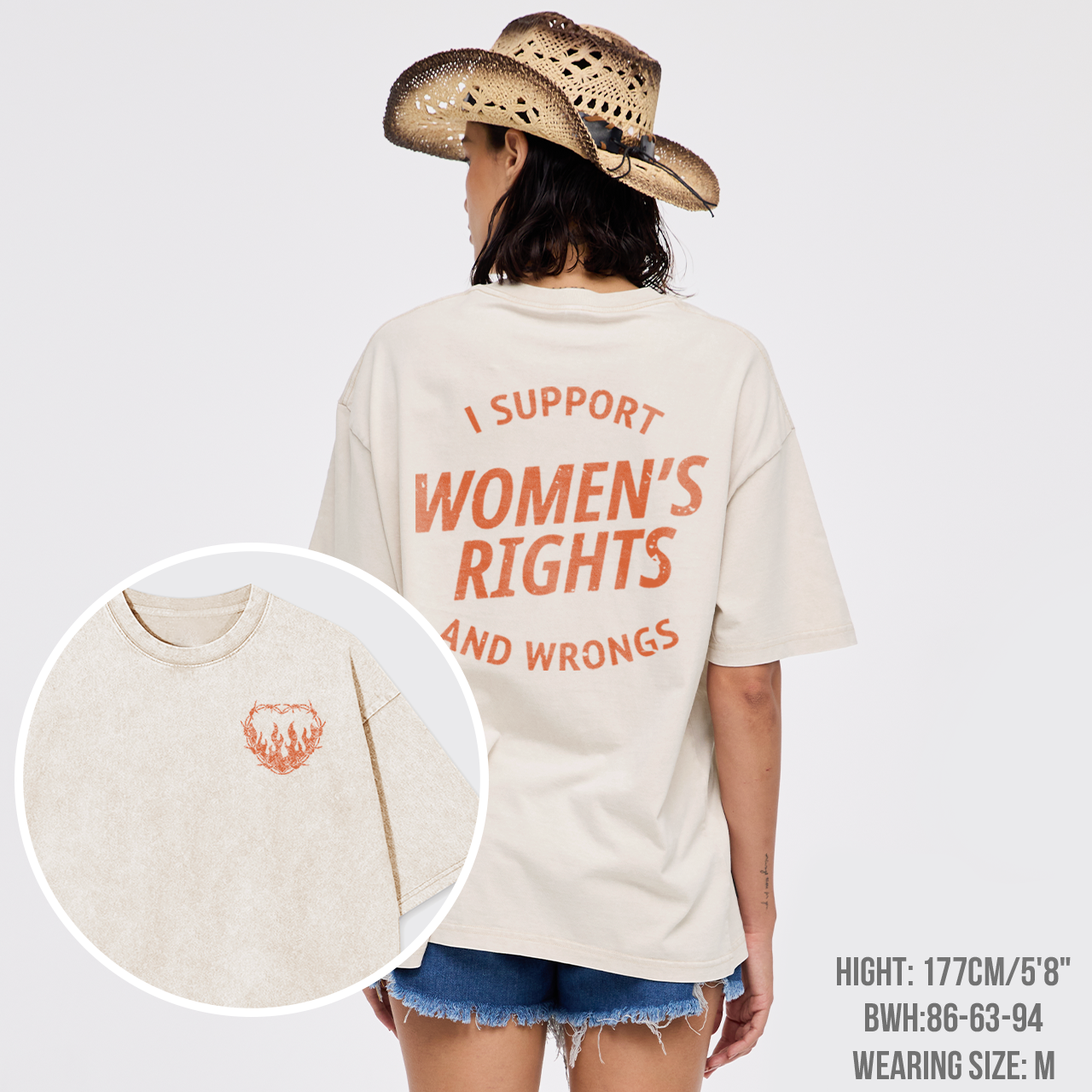 I Support Women's Rights And Wrongs Garment-dye Tees