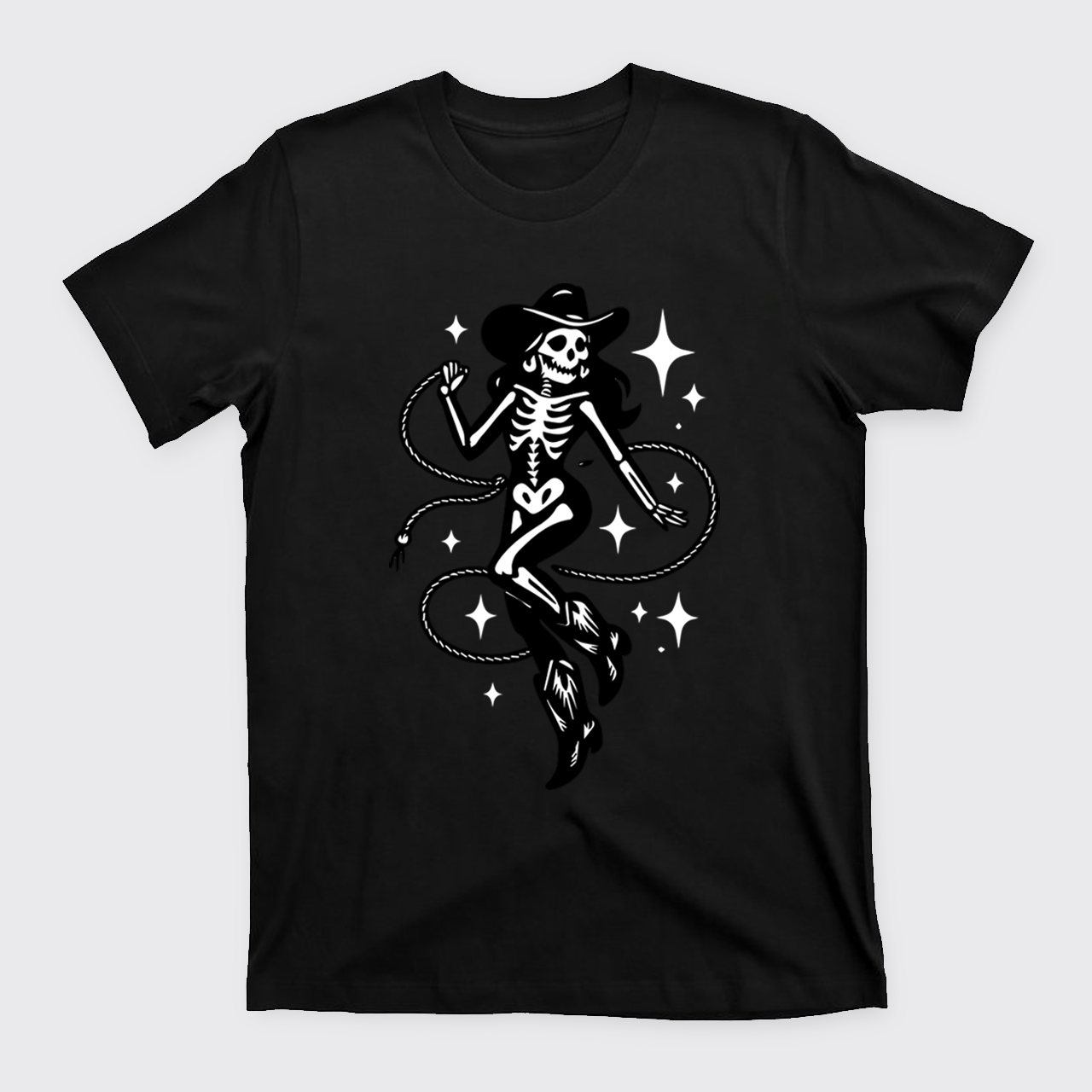 Halloween Skeleton Cowgirl T-Shirts