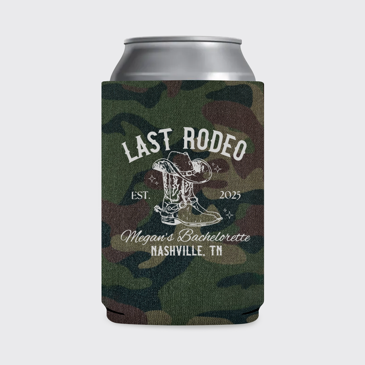 Personalized Last Rodeo Cowgirl Bachelorette Koozie