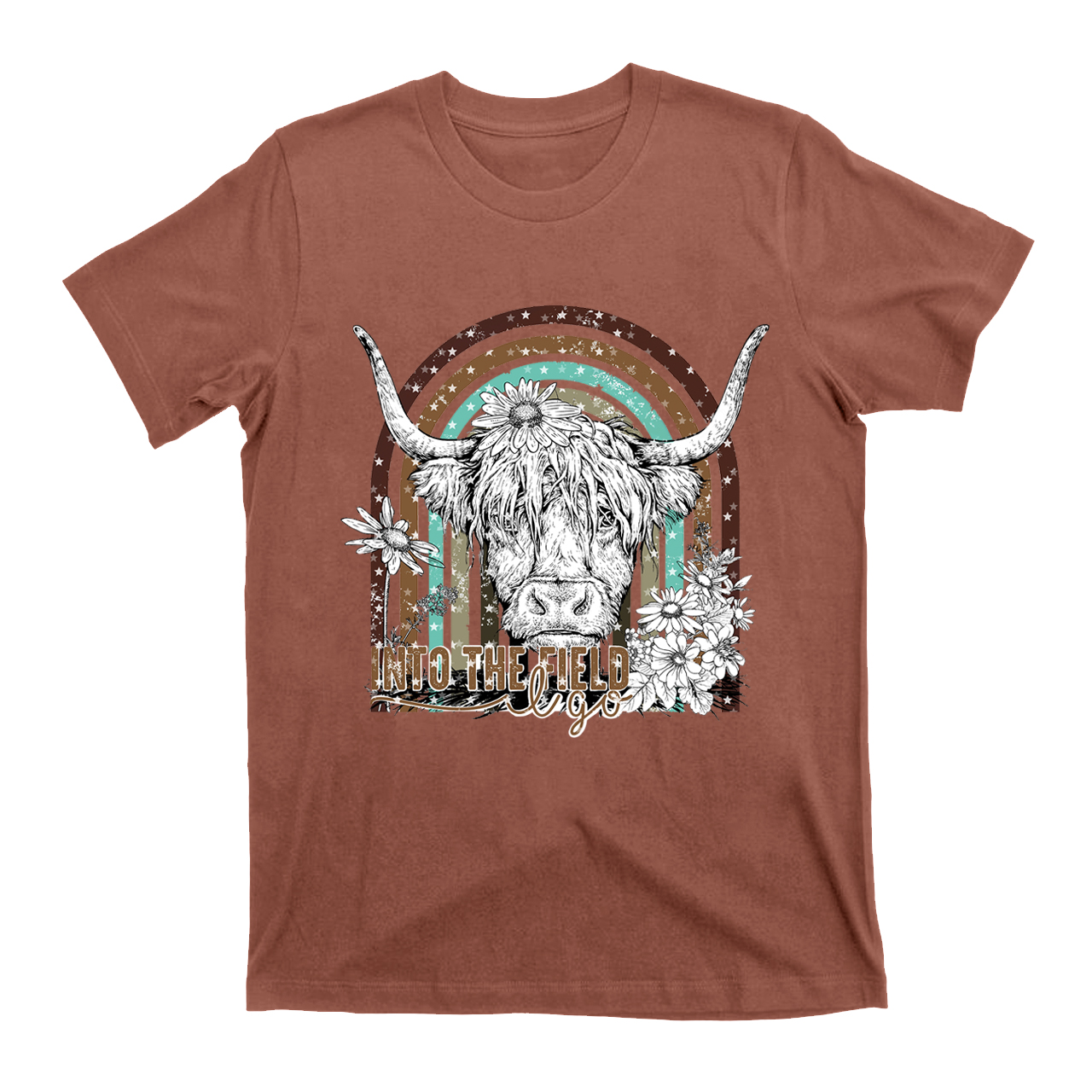 Cowboy Into the Field I Go Rainbow  T-Shirts