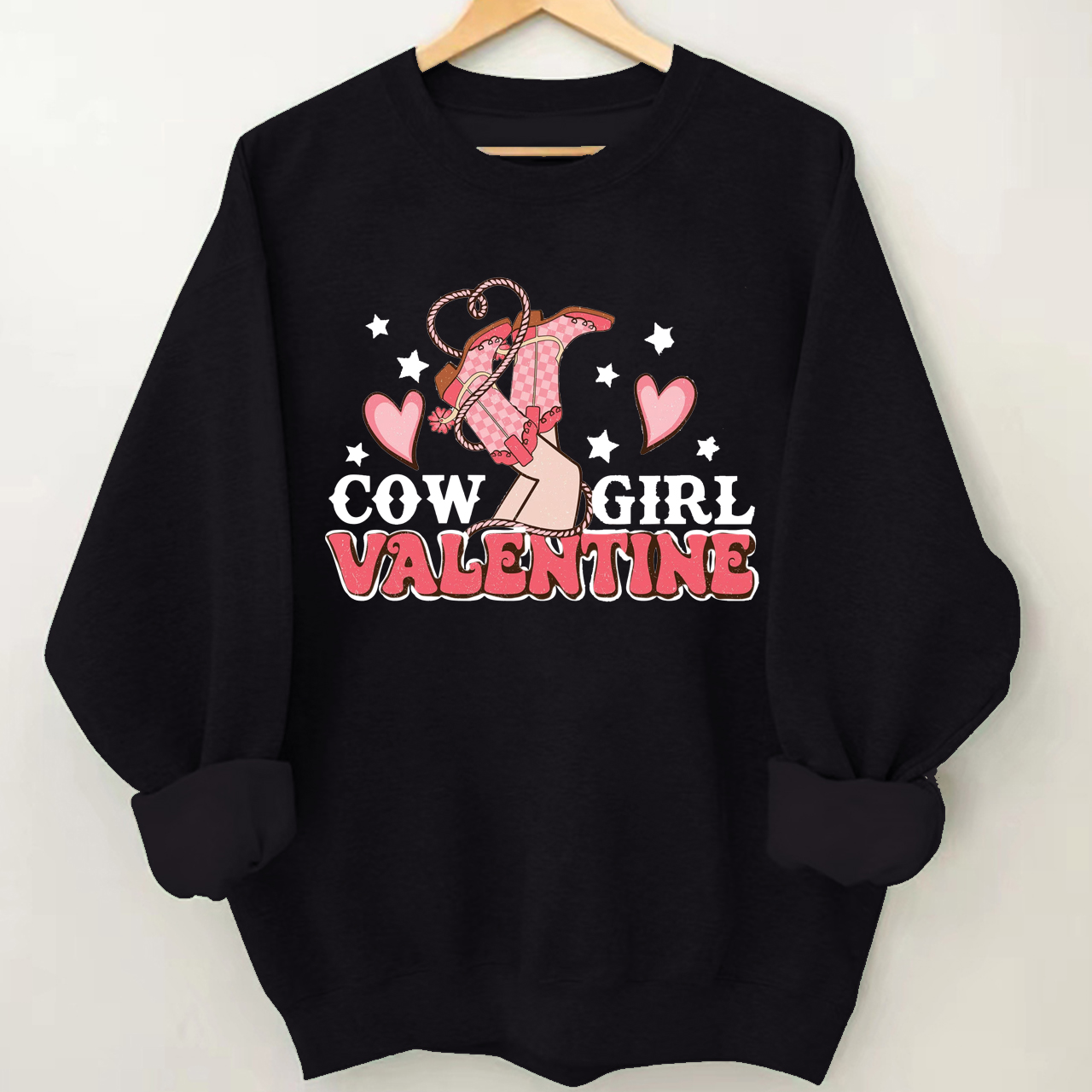 Cowgirl Valentine Boots Sweatshirt