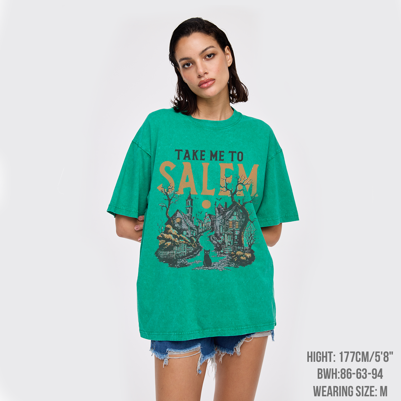 Take Me To Salem Halloween Garment-dye Tees