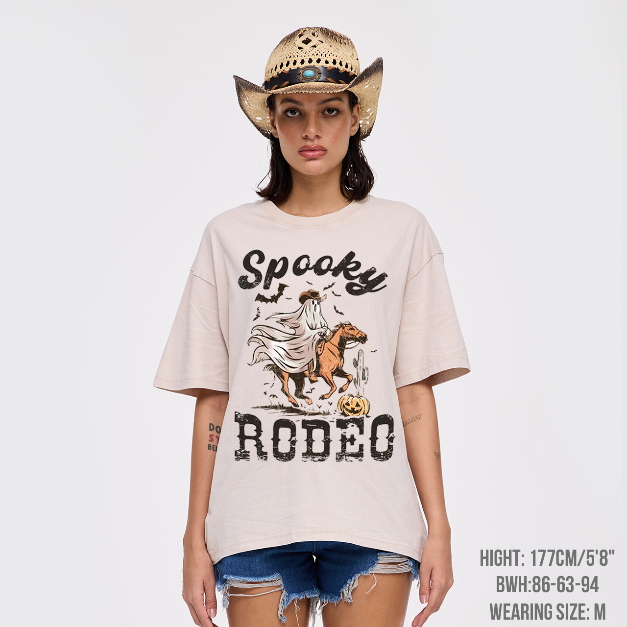 Western Halloween Spooky Rodeo Garment-dye Tees