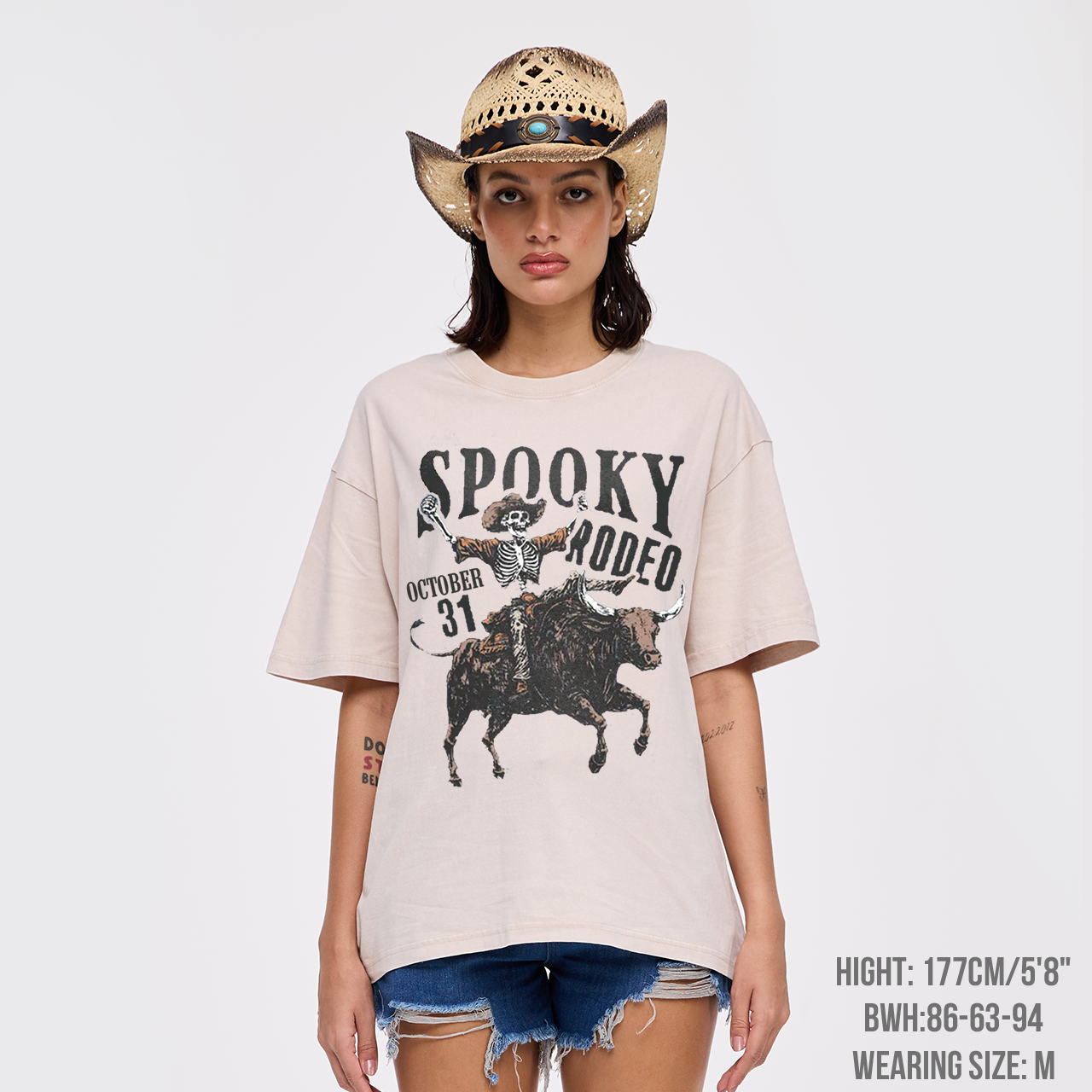 Retro Halloween Spooky Rodeo Garment-dye Tees