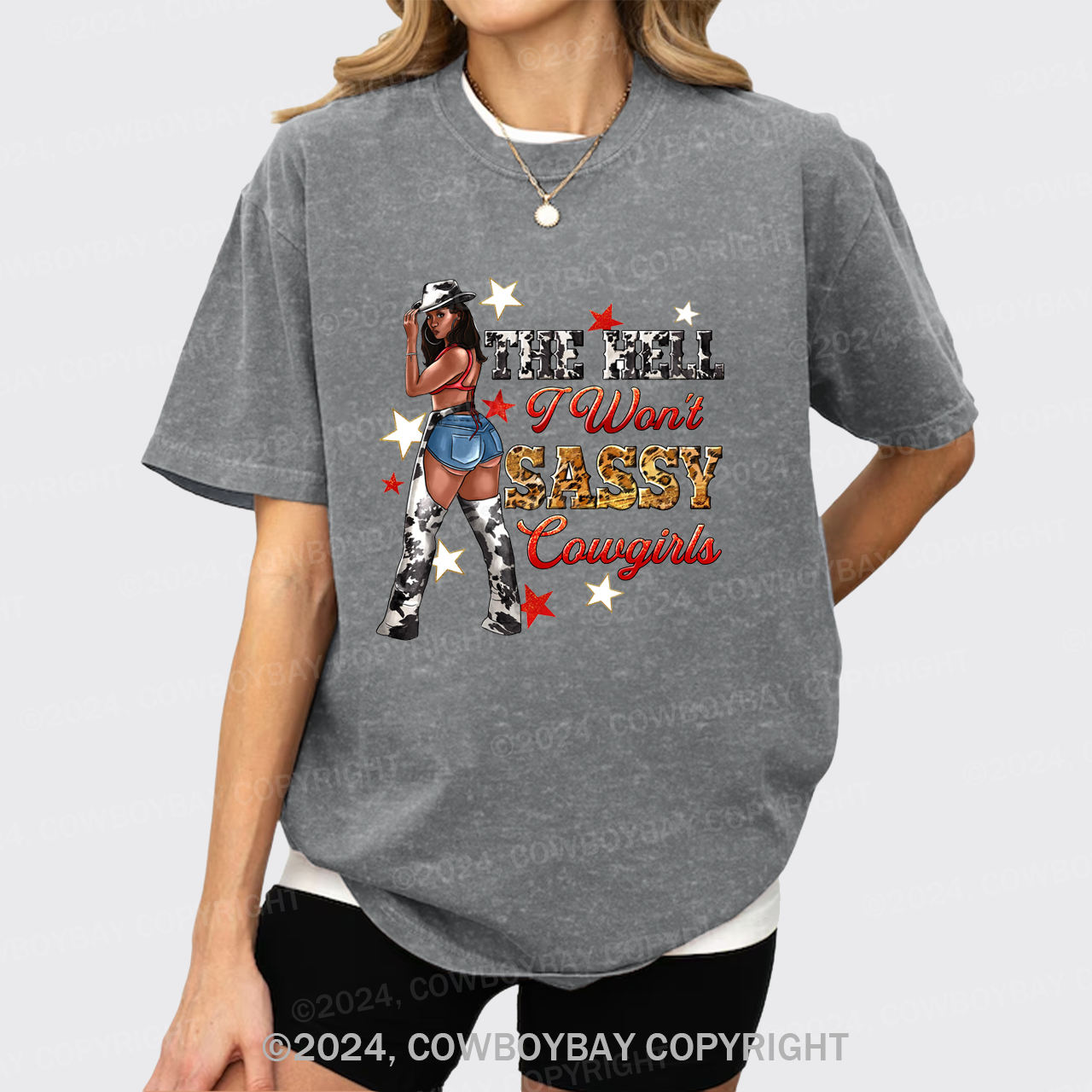 The Heel I Won't Sassy Cowgirls Garment-dye Tees