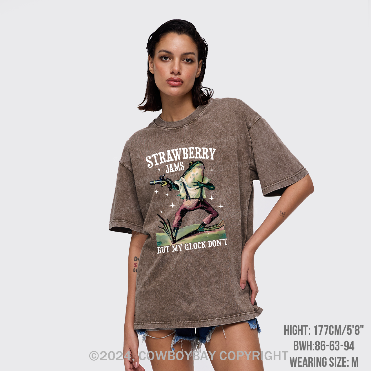 Strawberry Jams But My Glock Don't Garment-dye Tees