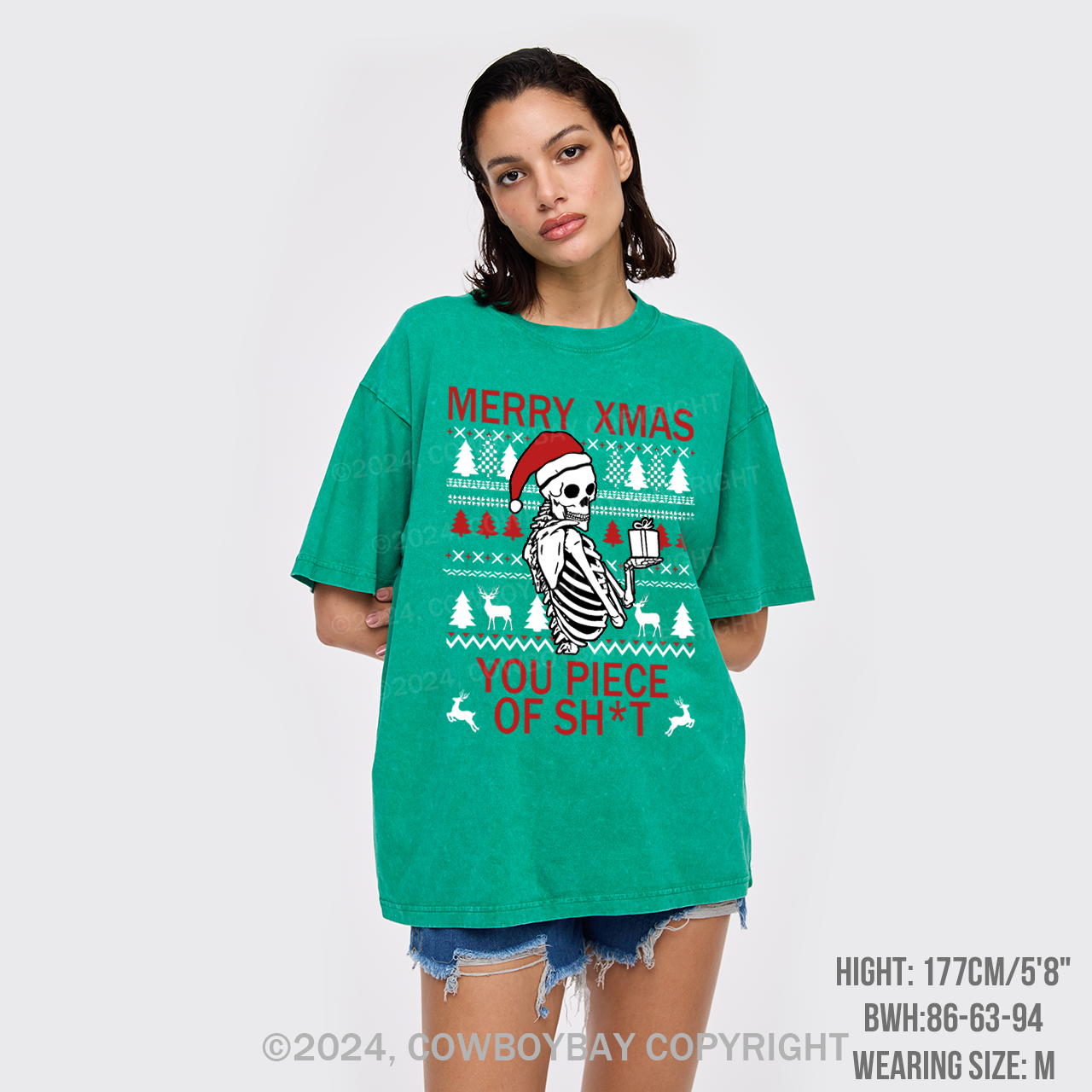 Merry Xmas You Piece Of Sh*t Garment-dye Tees