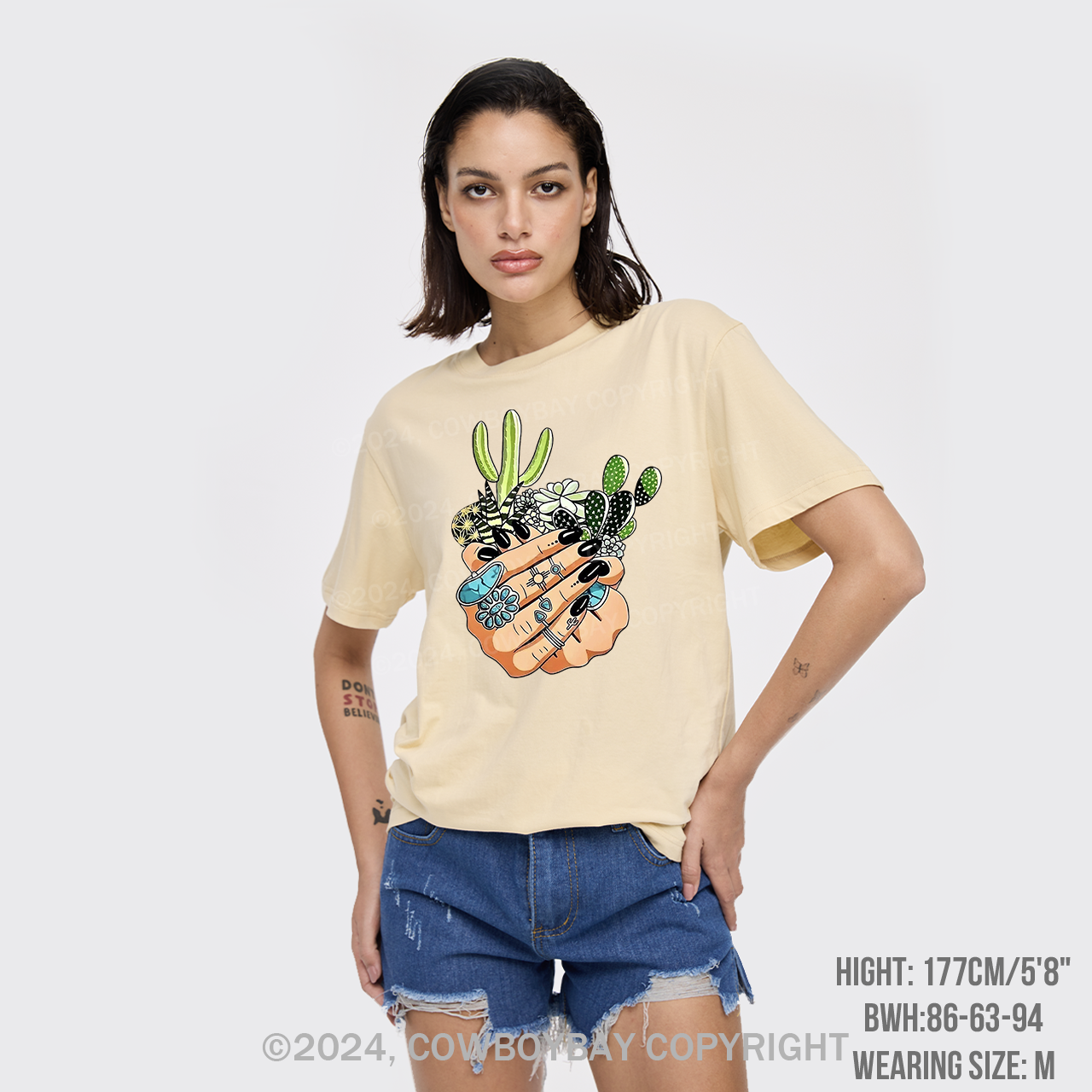 Cactus In My Palm Western Cowboy T-Shirts