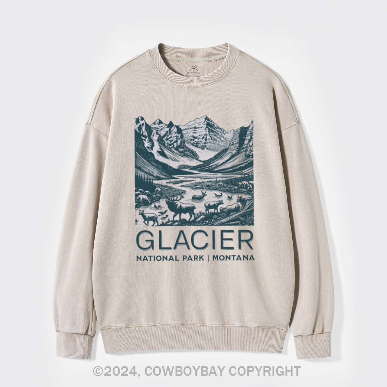 Glacier National Park Washed Sweatshirts