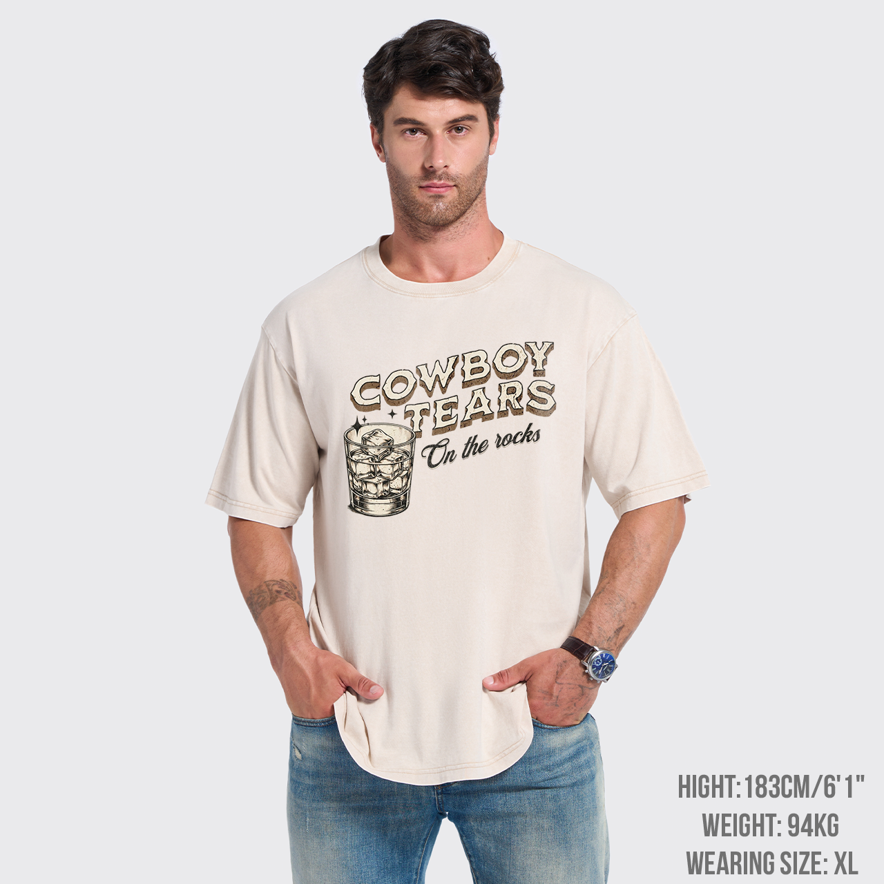 Cowboy Tears On The Rocks Garment-dye Tees